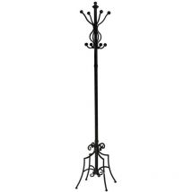 Attaccapanni a stelo metallo nero cm44x44h180