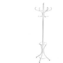 Attaccapanni Appendiabiti a Piantana in Legno 12 Ganci Colore Bianco 51x51x184cm