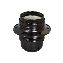 Attacco E27, filettatura in metallo cromato nero Tibelec Tibelec