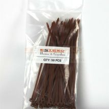 Clips de fixation pour brise vue en polyamide x 50 marron