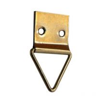 Clip de marco triangular, acero latonado, H.32mm, A.20mm, 8 uds.