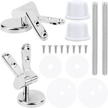 Attaches Charnière Abattant WC, Charniere Abattant WC, Kit Fixations Remplacement pour WC Abattant, Lot de 2 Charnières de Rechange pour Lunette de