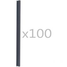 Largeight - Attaches de bande de clôture 100 pcs pvc Anthracite