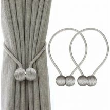 Attaches de rideau de fenêtre Clips vs Strong Magnetic Tie Band Home Office Rideaux décoratifs Weave Holdbacks Holders Style européen 1 paire gris