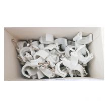 Attaches pontet à clouer ø 14mm (boite de 100) cavalier gris pour fixation de gaines, tubes et cables fasty