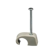 Attaches-pontets polyéthylène wkk avec clou acier trempé pour câbles diamètre 4-7 mm, boîte de 100 pièces Don Quichotte