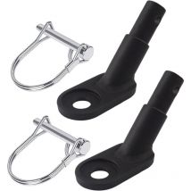 Attelage pour Remorque de Vélo Enfant Attache Remorque Velo 2Pcs Universelle Coupleur de Remorque de Vélo avec Boucle en U Fixation Remorque Velo