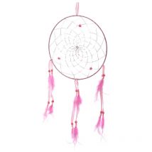 Attrape Rêves Coloré Plumes & Etoiles rose