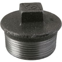 Temperguss Stopfen Nr. 290 schwarz, mit Rand 2 - Atusa