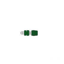 Hirschmann - douille 4MM avec bouchon imperdable- vert pki 10A