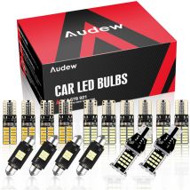 Drillpro - 16PCS T10 C5W T15/912/921 Led Canbus Car Dome Interior Map Light Lampada targa 41mm