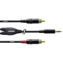 Cordial Cfy1,5wcc Audio Cavo Adattatore [1x Spina Jack Da 3.5 Mm - 2x Spina Rca] 1.50 M Nero
