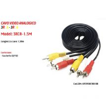 Trade Shop - ANALOGES AUDIO VIDEO KABEL 3 X RCA STECKER-STECKER 1.5M MAXTECH 3RCA-1.5M -