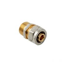 Außenanschluss 3/4'' für Mehrschicht Kompressionsschlauch 16mm, ohne dass eine Crimpmaschine erforderlich ist, grau