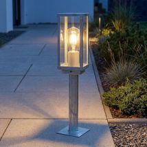 Außenlampe Aluminium E27 Ip44 50 Cm Hoch Zink Vintage