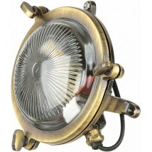 Außenleuchte Wand Messing Glas G9 Ip44 Wandlampe Haus Garten