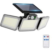 Außenprojekt Solaranlage Mit 280 Leds, 3 Dekore, Bewegungsmelder, Terrasse, Sans Fil, Für Den Garten, Garage, Allée, Terrasse, 1 Einheit [
