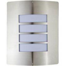Licht-erlebnisse - Außenwandlampe E27 IP44 Silber Terrasse Hof Edelstahl Modern Außenlampe Wand