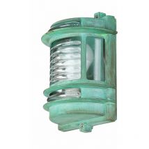 Außenwandlampe Messing IP64 E27 Grün Wandlampe außen Haus