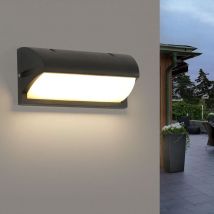 GOECO Außenwandleuchte LED Wandlampe Warmweiß 3000K Wasserdicht IP65 Für Eingang Korridor Hof Garten Terrasse Balkon Garage Schwarz