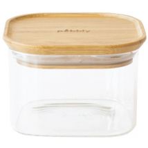 Aufbewahrungsbehälter Quadrat 0,5 L - Bambus - Pebbly