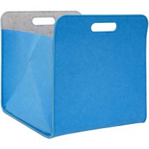 Aufbewahrungsbox 2er Set Cube Filz Blau 33x38x33cm
