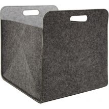 Dunedesign - Aufbewahrungsbox 2er Set Cube Filz Grau 33x38x33cm