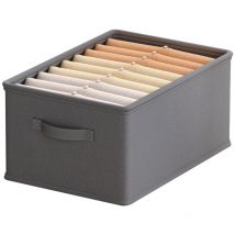 Aufbewahrungsbox Aus Dunkelgrauem Samt, 36 X 20 X 17 Cm