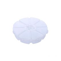 Alovez - Aufbewahrungsbox mit 8 Fächern, transparent, rund, mit Diamanten, für Schmuck, Perlen, Make-up, Organizer, Vitrine