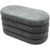 Aufbewahrungshocker Rebecca Mobili Fagus 38x76x38 Polyestergewebe mdf Grau Modern