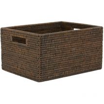 Aufbewahrungskorb aus antikem Rattan Länge 38cm