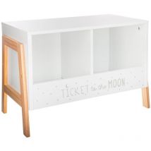 Wellhome - Aufbewahrungsschrank für Kinder mit 2 Fächern Abmessungen: L.60xT.30xH.40cm
