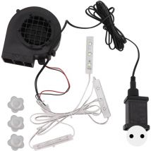 Eosnow - Aufblasbare Luftgebläse, aufblasbare Weihnachtsgebläsepumpe mit 3 weißen LED-Glühbirnen-Sets für Weihnachtsdekorationen im Freien,