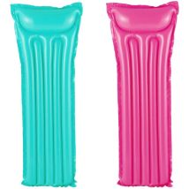 aufblasbare Luftmatratze Türkis Rosa 2er Set - 1,83m x 69cm Summer Waves