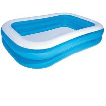 Aufblasbarer Familienpool Mit 2 Ringen, Rechteckig, 305 X 183 X 50 Cm, Garten