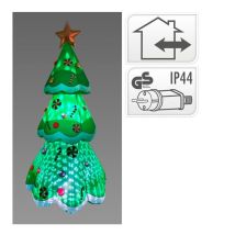 Aufblasbarer Weihnachtsbaum 220 cm – LED-Beleuchtung – Polyester – 200 cm Breite – 270 mm Tiefe – Inklusive Adapter und Ventilator