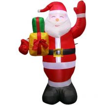 Aufblasbarer Weihnachtsmann 150cm, Weihnachtsdeko Garten aufblasbar, Weihnachtsmann Figur Outdoor mit led Beleuchtung, Riesige Weihnachtsmann Deko
