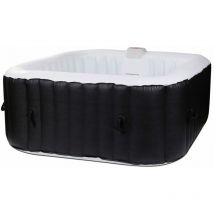 Ospazia - Aufblasbarer Whirlpool 6 Plätze quadratisch Abmessungen: 185 x 185 cm - inkl. Filter und Abdeckplane