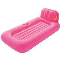 Aufblasbares Kinderbett Flocada Bestway 67496 In Rosa, 132 X 74 X 46 Cm Mit Projektor Für Lichtfiguren An Der Decke