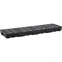 CEMO Auffangwanne 28 l L1295xB395xH95mm Polyethylen mit PE-Rost und Leckanzeiger