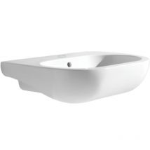 Azzurra - 60 cm wandhängendes Einlochwaschbecken aus glänzend weißer Keramik – Ceramica Nuvola