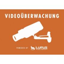 Aufkleber: Achtung Videoüberwachung, Orange - Lupus