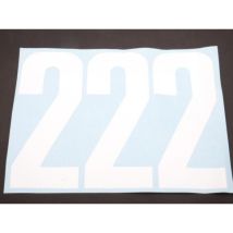 Aufkleber Drei 3 Sticker Nummer Rennen Für Motorrad Zwei 2 Weiß