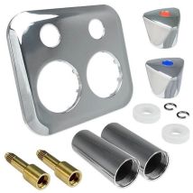 Aufputz-set Duo Für Zenner Unterputz-montageblock 2'' - Chrom - 126401
