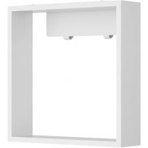 Aufputz Wandnische WallSpace in Schwarz Matt / Weiß Matt mit Ablage & Haken / 40x40 oder 60x40 cm :Weiß Matt, 40 x 40 cm