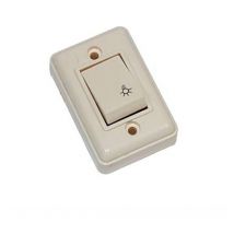 Aufputztaster 6 bis 250 v elfenbeinweiß (eingeschweißt)