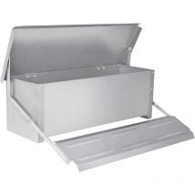 Mangeoire automatique pour poulets, mangeoire pour volailles, avec pieds anti-rats et couvercle étanche, mangeoire en acier galvanisé pour volailles,