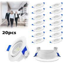 Aufun - 20x5W Spot encastrable Led plat Spots led encastrables 230V
