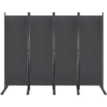 Aufun - 225x180cm Paravent Paroi amovible Paroi de séparation ajustable Séparation de pièce pour bureaux, balcon -Anthracite 3 Pièces