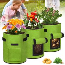 AUFUN 3X Sacs de Plantation pour Pommes de Terre 10 Gall